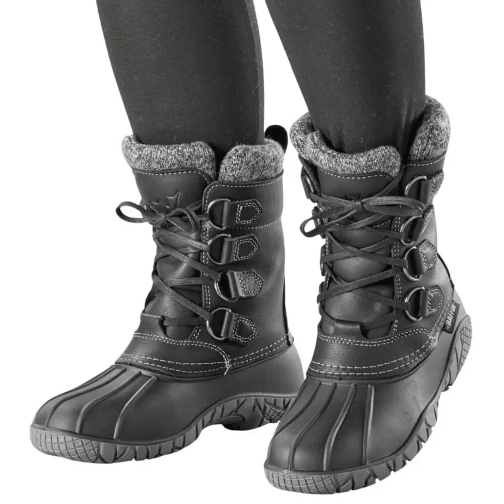 Baffin Women Yellowknife Snow Boots US 11 Black Leather Waterproof Insulated NIB